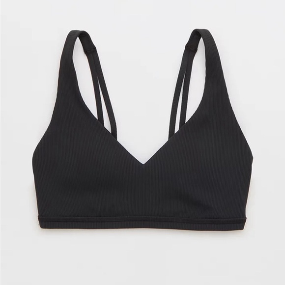 aerie Other - Offline by Aerie Ribbed Black Sports Bra